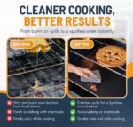 Linda's Essentials Reusable oven protector liners – 2 Pack (Medium) – Black – 2-pack - Image 4