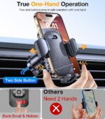 Romuto Suction Car Phone Holder for Vent, Windscreen and Dashboard – deep black - Image 5