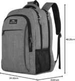 MATEIN grey travel laptop backpack – 100700 – 15.6" - Image 12