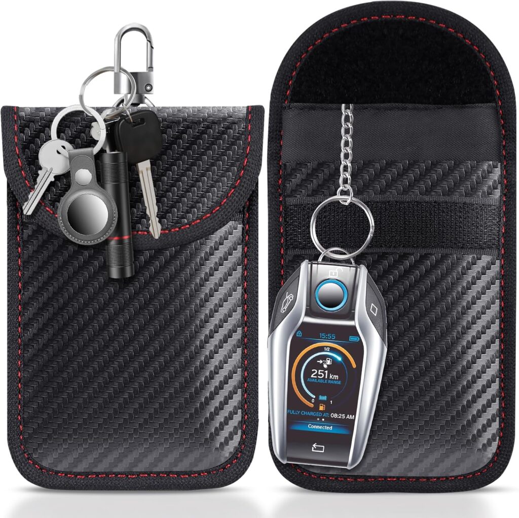 lanpard Faraday Car Key Pouches, 2-pack – M – Black