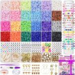 Gionlion 6000 Clay Beads Friendship Bracelet Making Kit – 6000 Clay Beads Bracelet Making Kit – Small – Classic 24 Colors