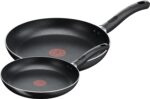 Tefal Taste Non-Stick Twin Frying Pan Set, 20 and 28 cm, Black – Tefal Taste Twin Frying Pan Set – 1.5 litres – 2-pack