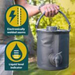 Collapsible camping water carrier with tap – Blue – 8 litres - Image 6