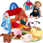Plush farm animal activity set – Compact – Multicolor