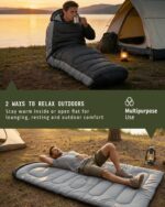 Voyager Adult camping sleeping bag – Black - Image 9