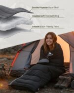 Voyager Adult camping sleeping bag – Black - Image 5