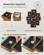 SONGMICS Four-by-six photo-frame set – 10 Frames – Rustic Brown – 1.8 kg - Image 8