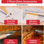 Senwosa Pizza-oven brush and turning fork – Set Of 2 – Natural - Image 2