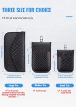 lanpard Faraday Car Key Pouches, 2-pack – M – Black - Image 3