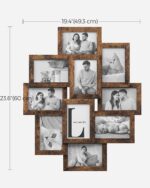 SONGMICS Four-by-six photo-frame set – 10 Frames – Rustic Brown – 1.8 kg - Image 3