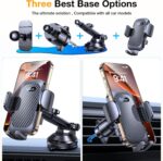 Romuto Suction Car Phone Holder for Vent, Windscreen and Dashboard – deep black - Image 2