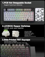 AULA Wireless hot-swappable mechanical keyboard – F75 – Black - Image 5