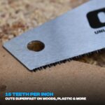 Fine-tooth toolbox hand saw – Blue - Image 4