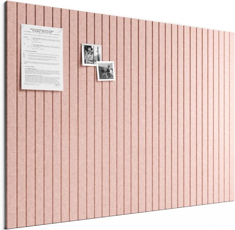Coral felt noticeboard tiles