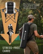 Voyager Folding camping chairs – Padded – Black - Image 5