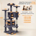 Multi-level cat tree – Play Towers & Trees – Dark Grey - Image 3