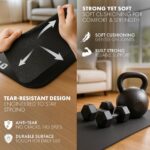 KAYMAN Extra Thick Foam Yoga Exercise Mat – Black - Image 3
