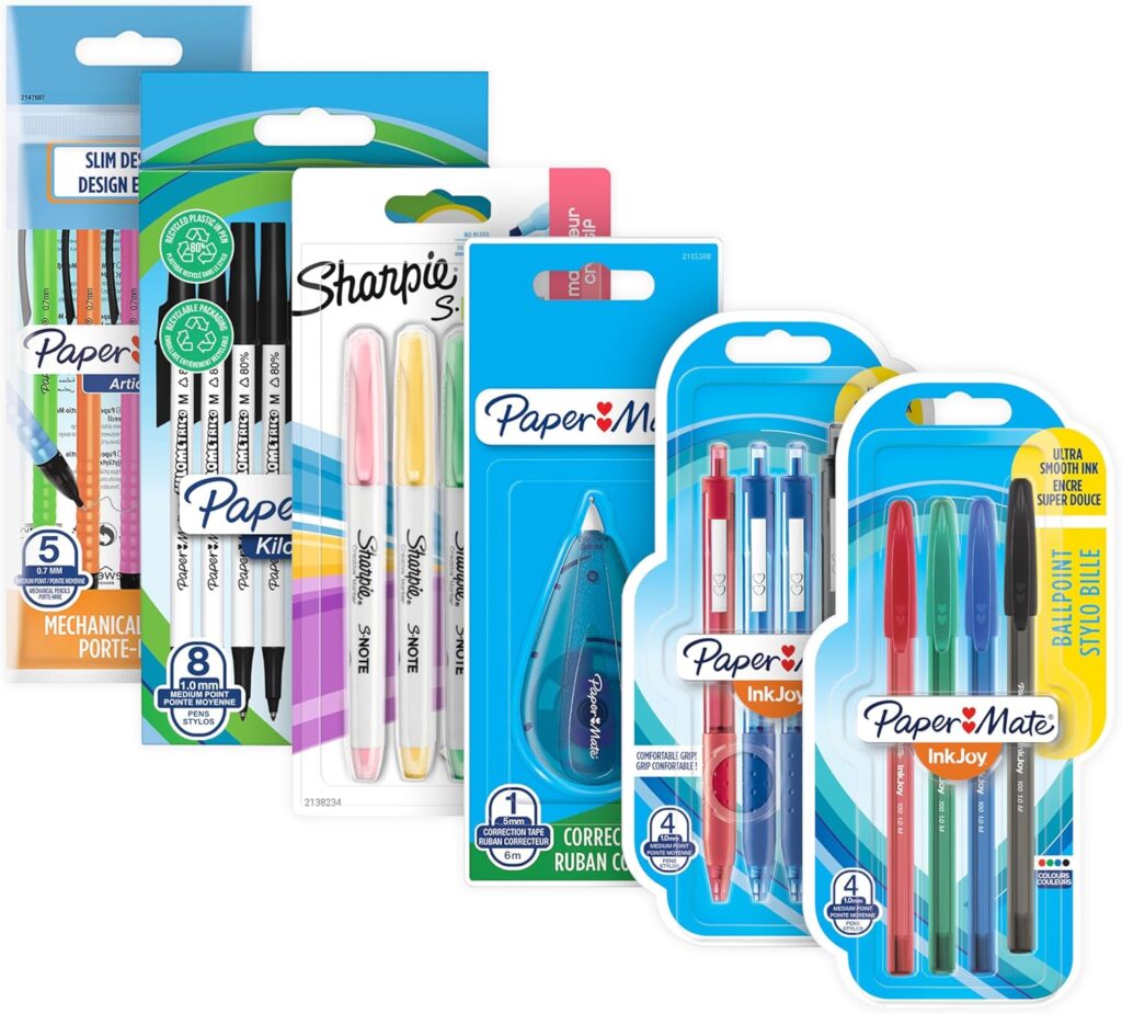 Paper Mate Mixed stationery set with correction tape – Mate & Sharpie – assorted