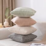Corduroy cushion-cover pair – Cream White – 2-pack - Image 4
