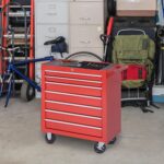 Wheeled metal drawer tool chest – 7 Drawers – Red - Image 2