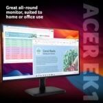 acer EK241YG 24 inch Full HD (1920 x 1080) Monitor - 120Hz, 1ms, IPS Panel, Adaptive Sync, 99% sRGB, HDMI, VGA - Image 2