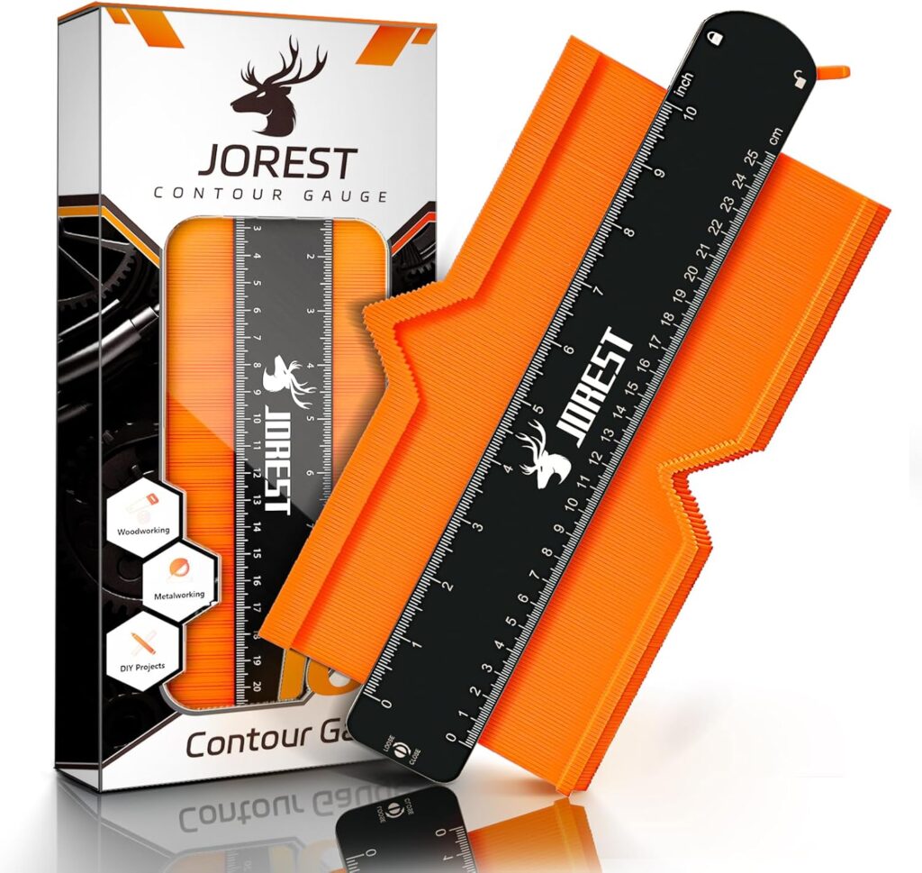 Locking contour-copying gauge – 10 Inch – Orange