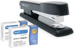 Rapesco Marlin stapler with 2,000 staples – Black