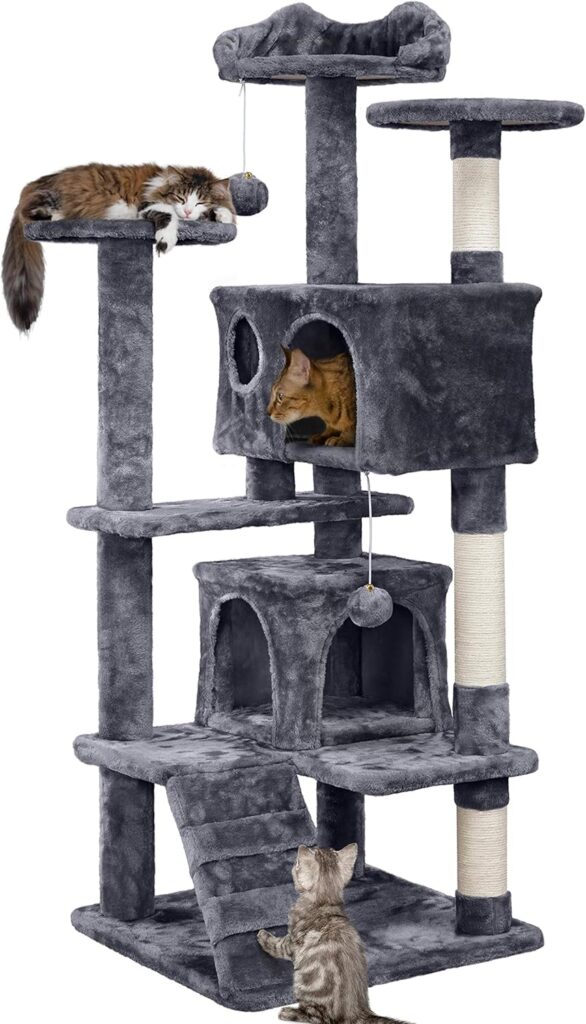 Multi-level cat tree – Play Towers & Trees – Dark Grey