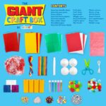 abeec Giant Craft Kit for Kids | 1000+ Piece Art & Craft Supplies Box – Giant Craft Box – Multicolour - Image 2