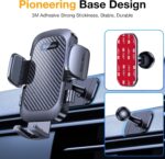 Romuto Suction Car Phone Holder for Vent, Windscreen and Dashboard – deep black - Image 7