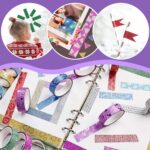 Jeeshvan Glitter washi decorative tape – 2 meters – Multicolor – 20-pack - Image 7