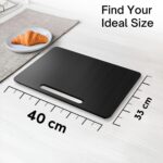 Bamboo appliance rolling tray – Black - Image 2