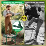 Folding garden kneeler and seat – Luxury version – Green - Image 3