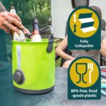 Collapsible camping water carrier with tap – Blue – 8 litres - Image 3