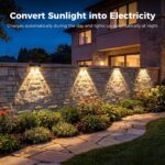 Solar motion-sensor fence lights – Solar Fence Light – 4 Pack – Warm White - Image 9