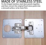 XiangJunly Cabinet hinge repair plates – Silver-4 – 4-pack - Image 5