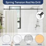 ENJOYBASICS No-drill telescopic shower rod – Black - Image 4