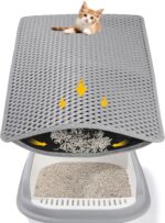 Double-layer cat litter mat – 38×61 cm – Grey
