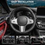 Segmented steering wheel cover – Black – 3-pack - Image 5