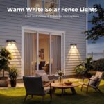 Solar motion-sensor fence lights – Solar Fence Light – 4 Pack – Warm White - Image 6