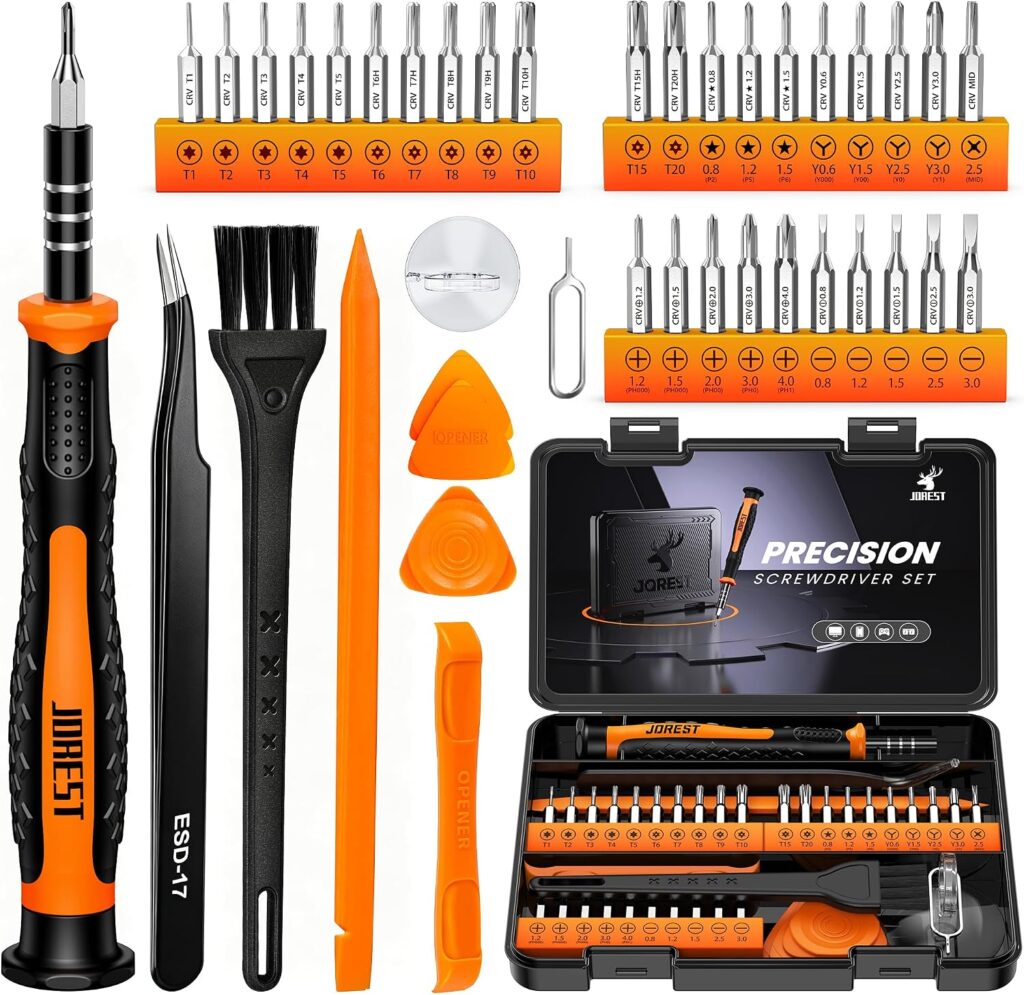 JOREST 40-Piece Precision Screwdriver Set, Torx/Triwing/Star Mini Repair Kit – 40 in 1 Crv – 40-pack