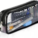 Transparent exam pencil case – 22x4x9 Cm – Black – 0.79 litres