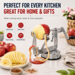 Crank apple peeler corer slicer – Multicoloured - Image 5