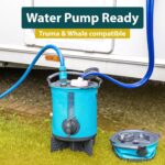 Collapsible camping water carrier with tap – Blue – 8 litres - Image 4