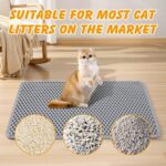 Double-layer cat litter mat – 38×61 cm – Grey - Image 6