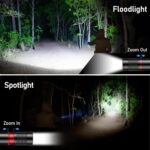 Blukar Rechargeable LED Torch, 4 Modes, Adjustable Focus – 1 PACK – Black - Image 3