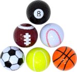 Novelty-pattern golf balls – 1.68 inches – Multicolor – 6-pack - Image 7