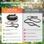 Hands-free waist dog running lead – 160-220cm – Black - Image 2