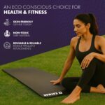 KAYMAN Extra Thick Foam Yoga Exercise Mat – Black - Image 5