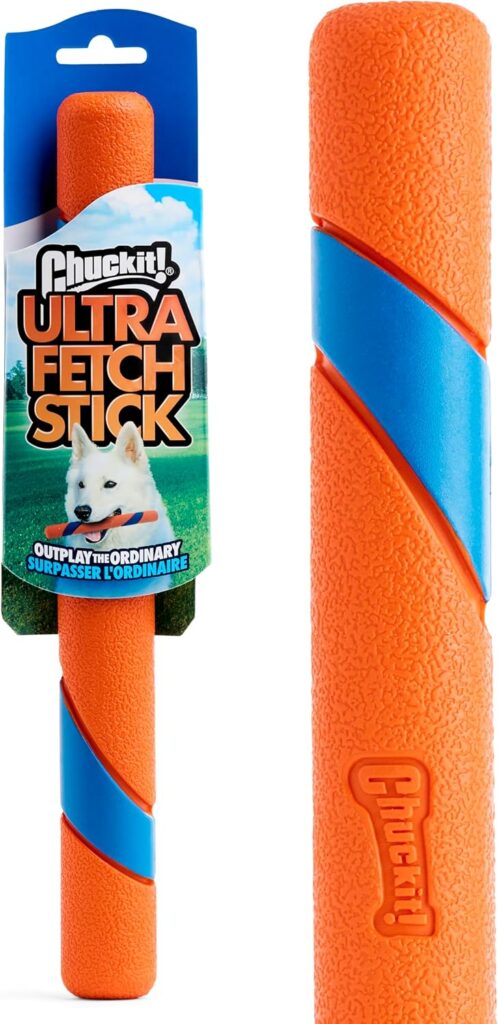 ChuckIt! Rubber dog fetch stick – Chuckit! Ultra Fetch Stick Dog Toy – M – Multi